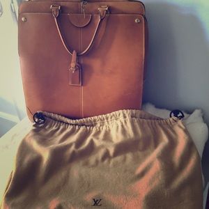 Vintage Men’s brown leather Louis Vuitton tote